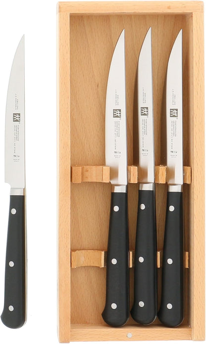 Gourmet 6-Piece Razor-Sharp German Steak Knife Set, Made in Company-Owned German Factory with Special Formula Steel perfected for almost 300 Years, Dishwasher Safe