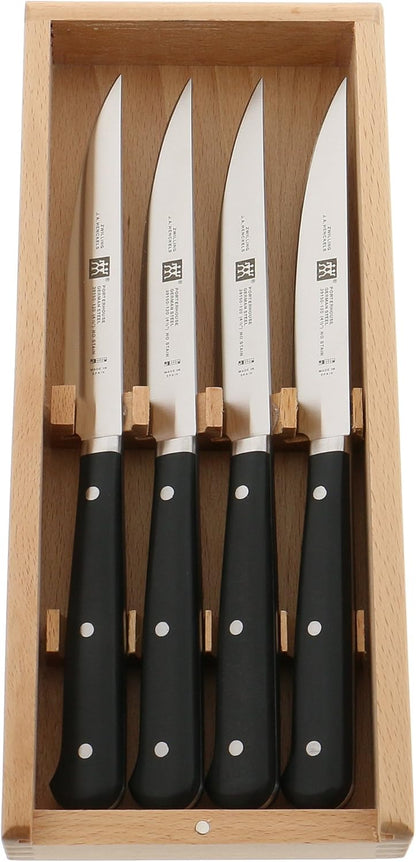 Gourmet 6-Piece Razor-Sharp German Steak Knife Set, Made in Company-Owned German Factory with Special Formula Steel perfected for almost 300 Years, Dishwasher Safe