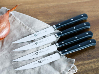Gourmet 6-Piece Razor-Sharp German Steak Knife Set, Made in Company-Owned German Factory with Special Formula Steel perfected for almost 300 Years, Dishwasher Safe