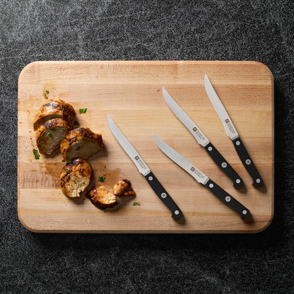 Gourmet 6-Piece Razor-Sharp German Steak Knife Set, Made in Company-Owned German Factory with Special Formula Steel perfected for almost 300 Years, Dishwasher Safe