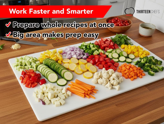Extra Large 30 x 18 Inch Cutting Board for Meats, Game and Fish – 1/2 Inch Thick HDPP Plastic for Food Service, 10 pounds