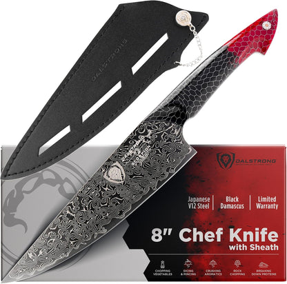8" Chef Knife - AUS-12V Steel 66+ HRC