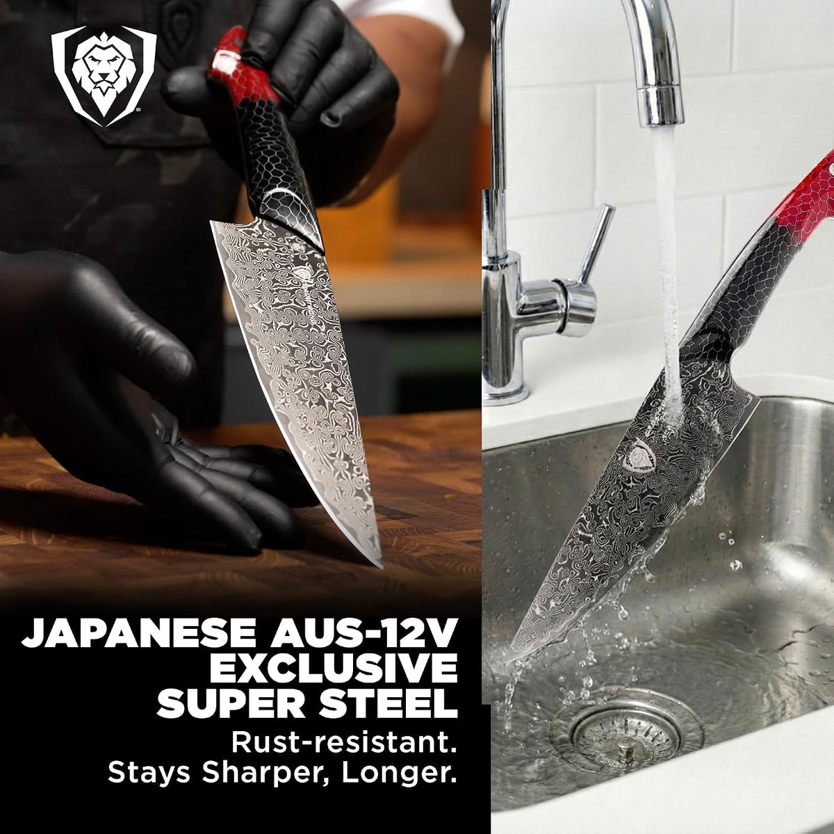 8" Chef Knife - AUS-12V Steel 66+ HRC