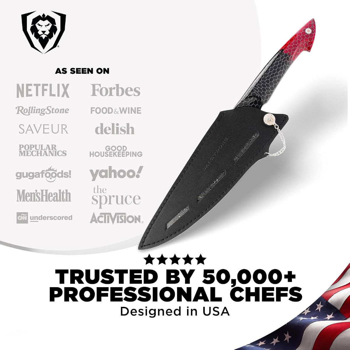 8" Chef Knife - AUS-12V Steel 66+ HRC