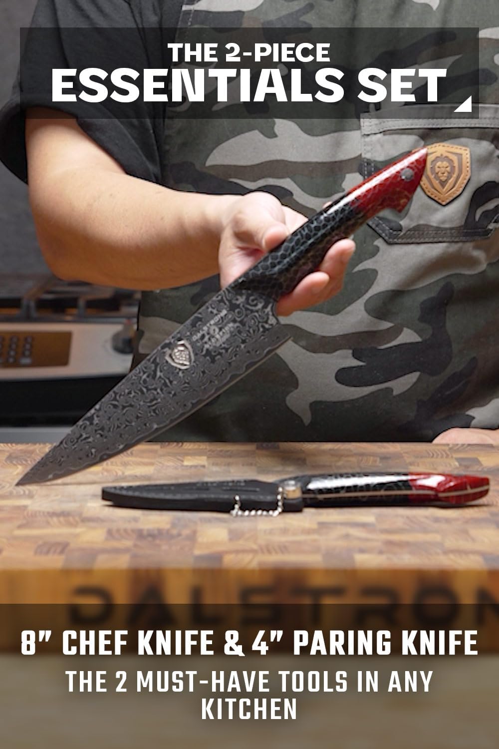 8" Chef Knife - AUS-12V Steel 66+ HRC