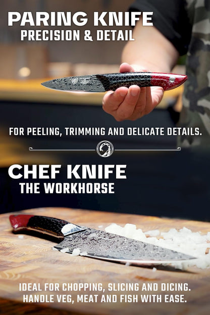 8" Chef Knife - AUS-12V Steel 66+ HRC