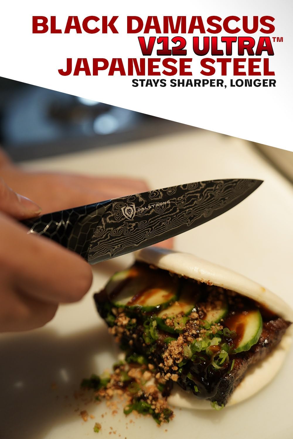 8" Chef Knife - AUS-12V Steel 66+ HRC
