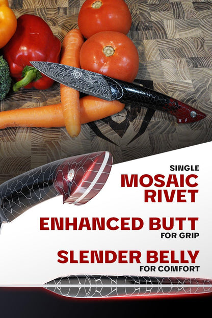 8" Chef Knife - AUS-12V Steel 66+ HRC