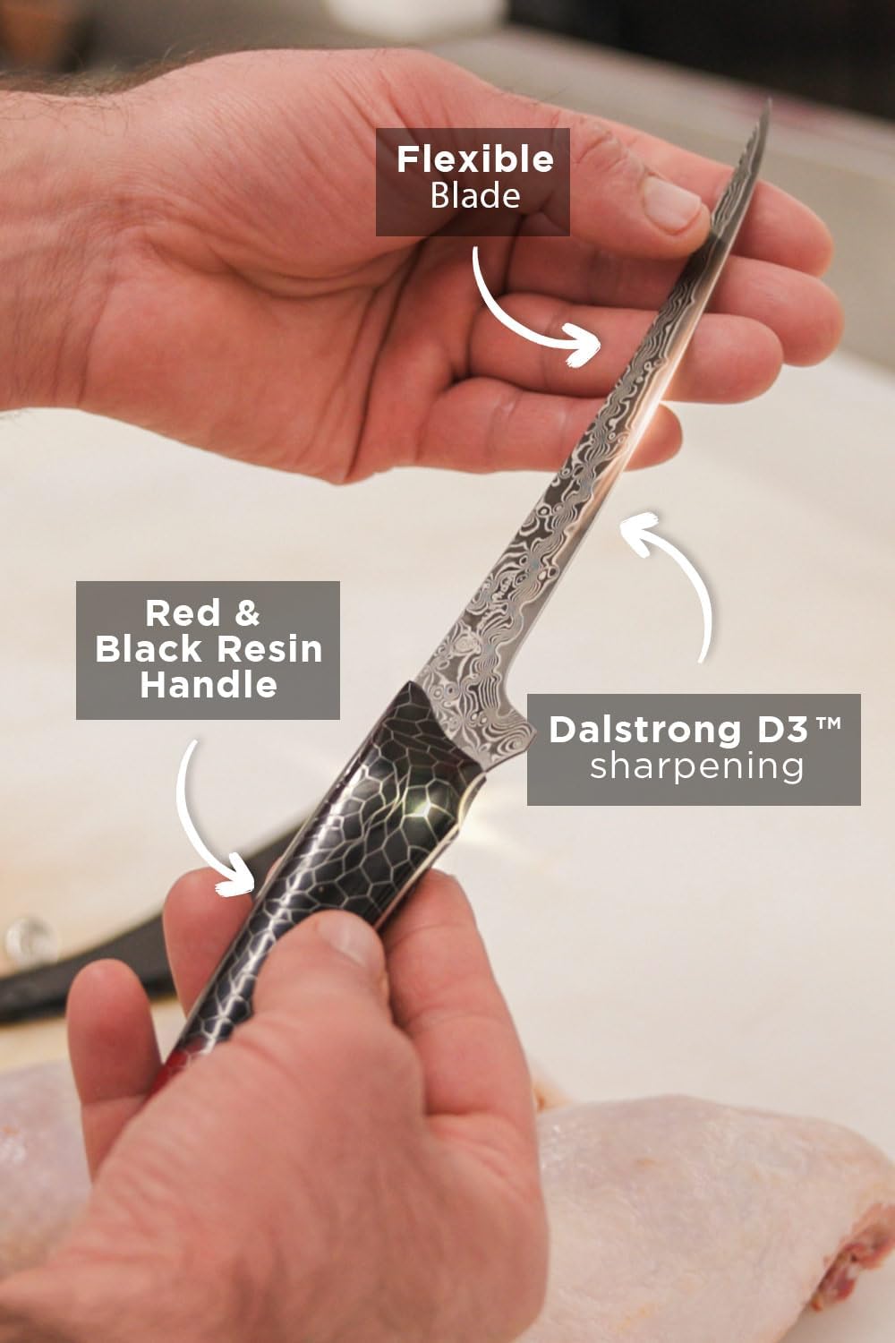 8" Chef Knife - AUS-12V Steel 66+ HRC