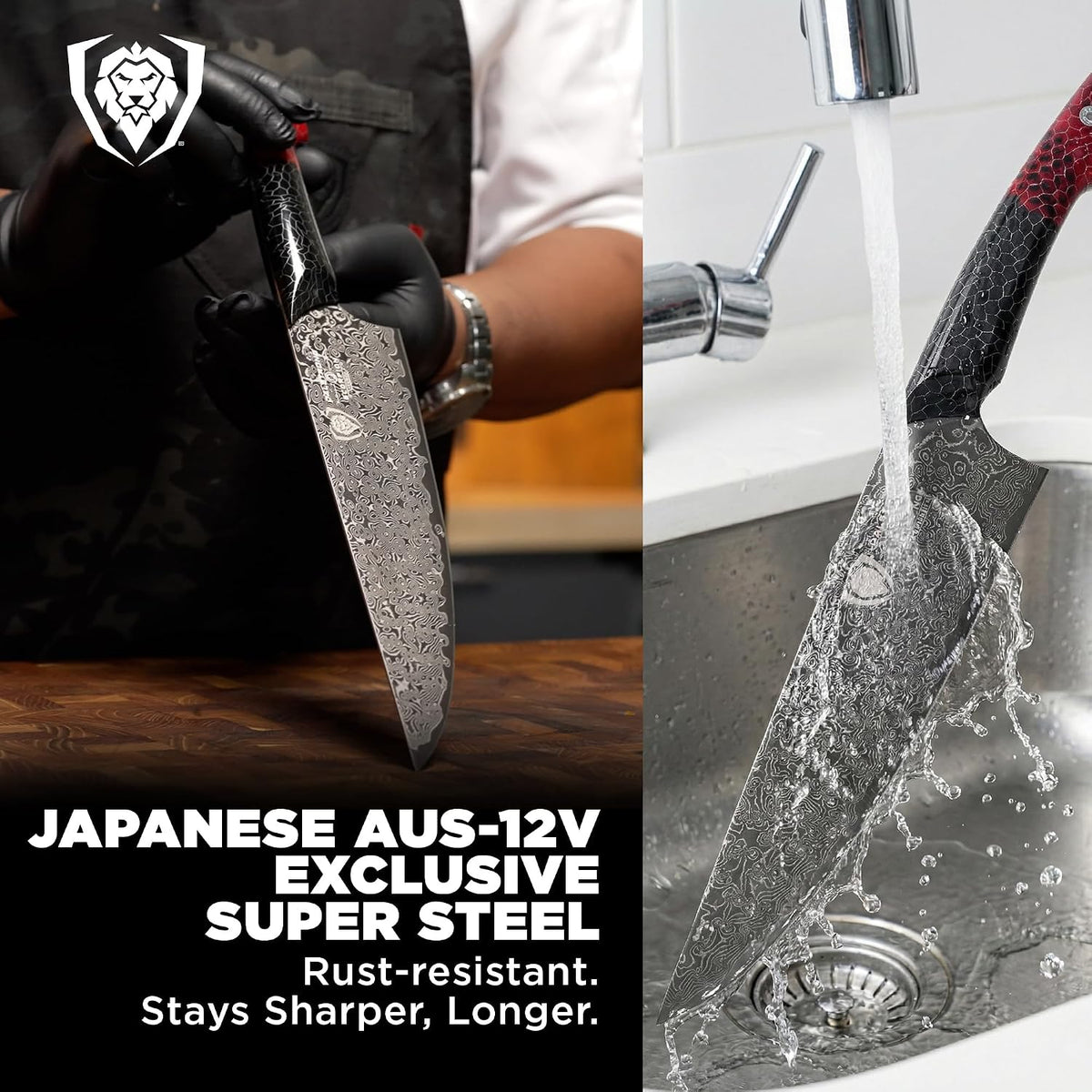 8" Chef Knife - AUS-12V Steel 66+ HRC