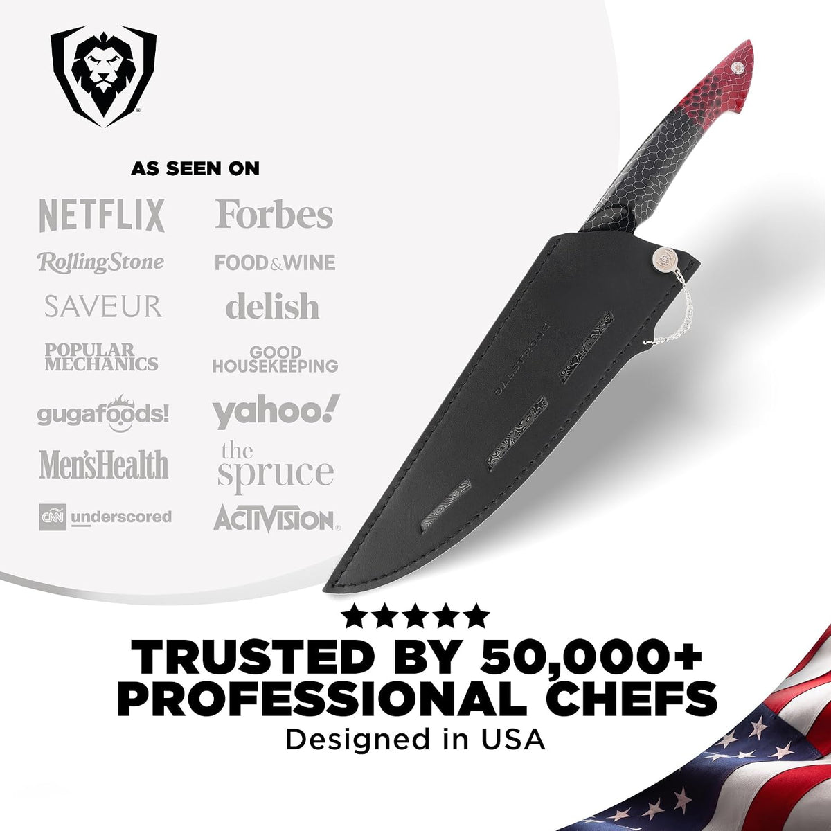 8" Chef Knife - AUS-12V Steel 66+ HRC
