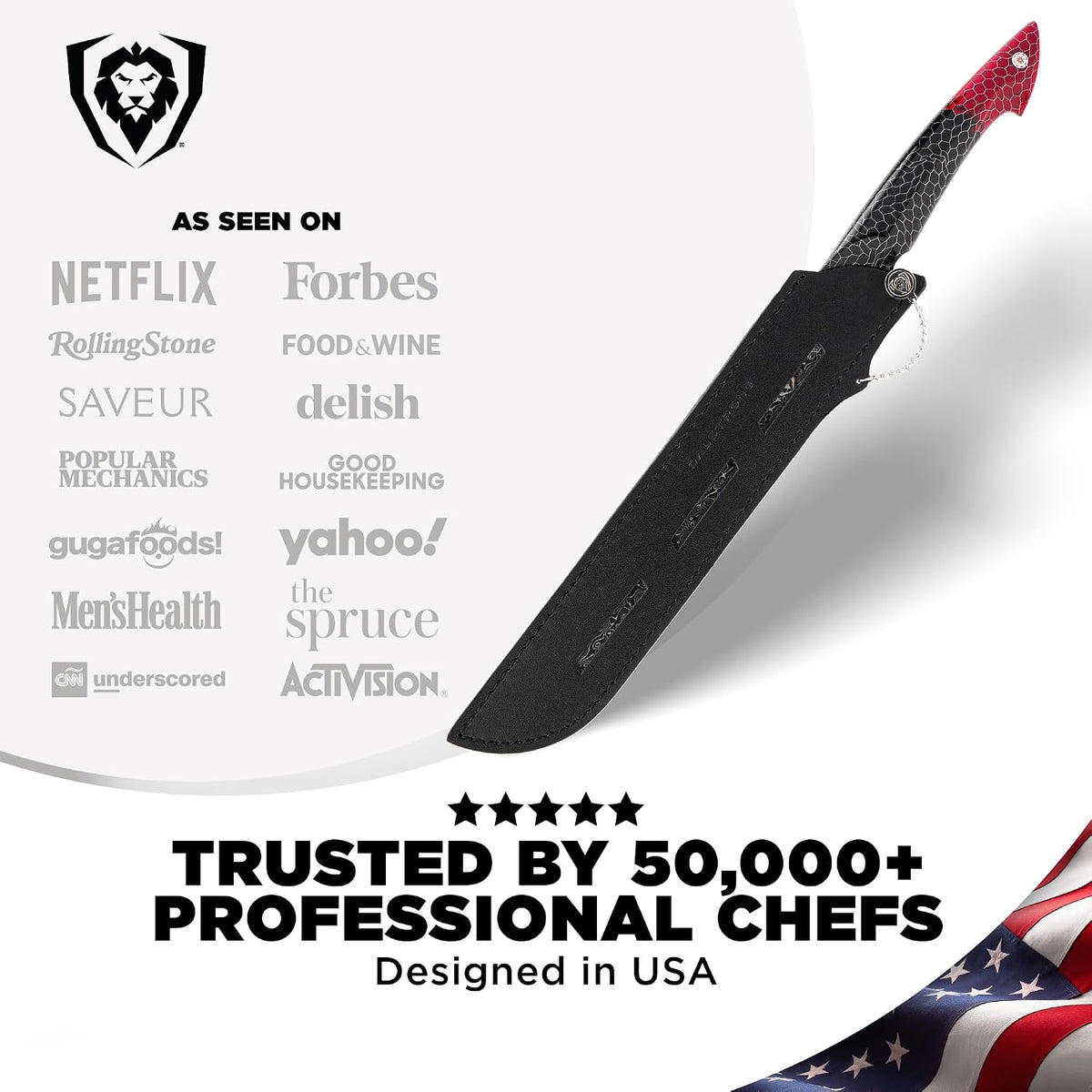 8" Chef Knife - AUS-12V Steel 66+ HRC