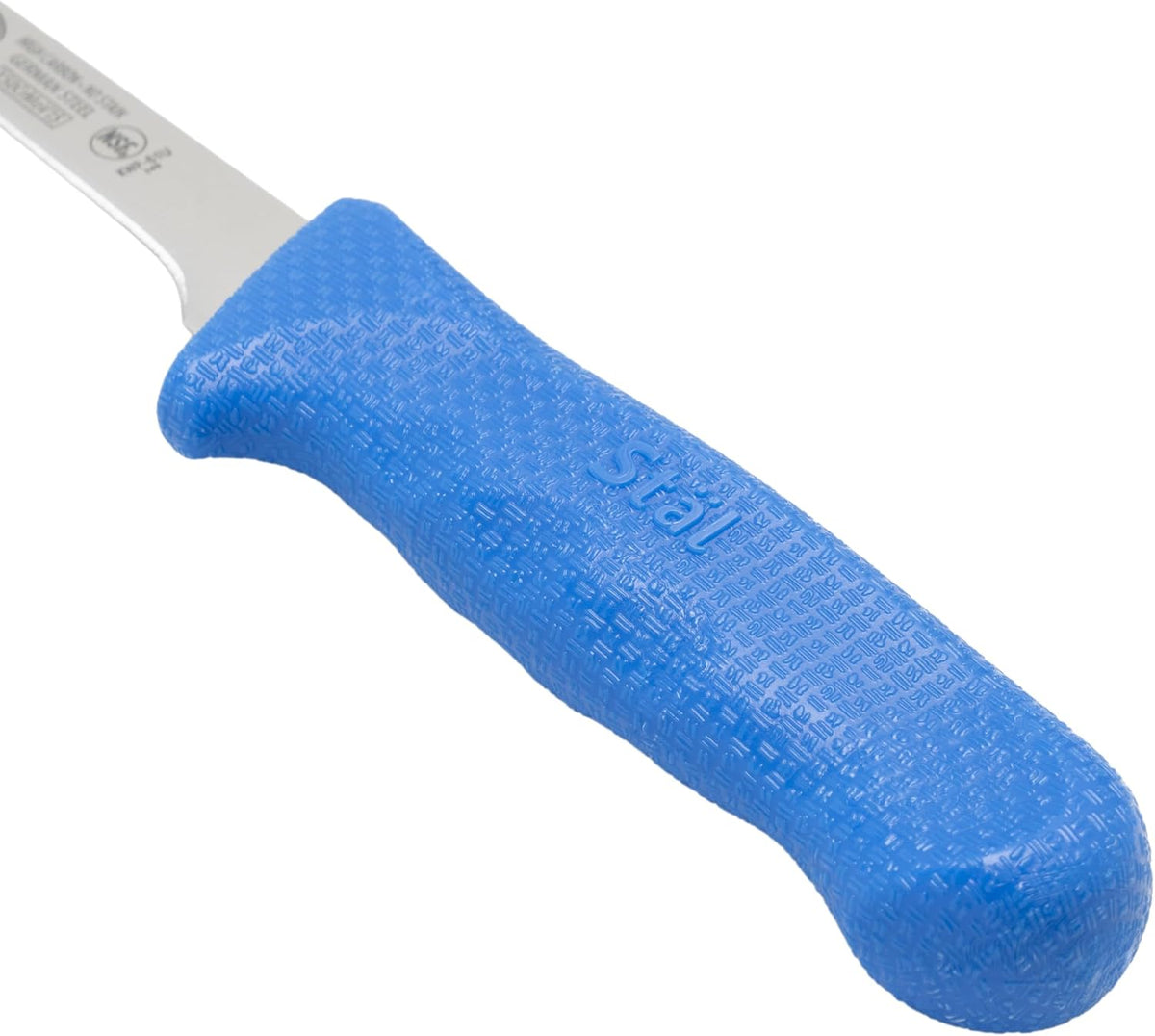 6" Red Plastic Boning Knife, Narrow Handle