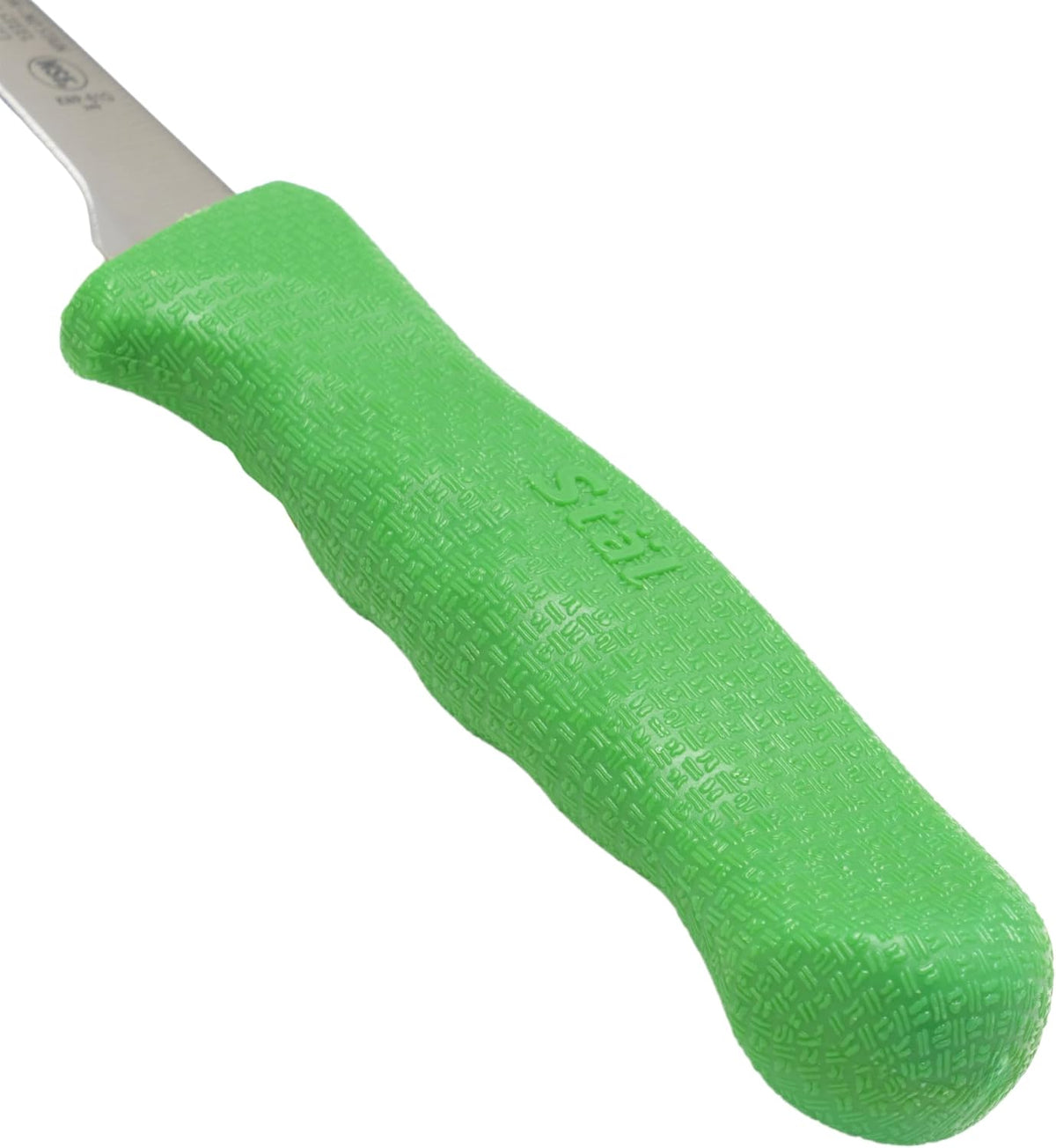 6" Red Plastic Boning Knife, Narrow Handle