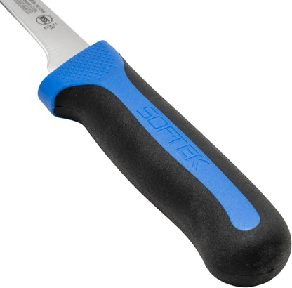 6" Red Plastic Boning Knife, Narrow Handle