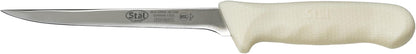 6" Red Plastic Boning Knife, Narrow Handle