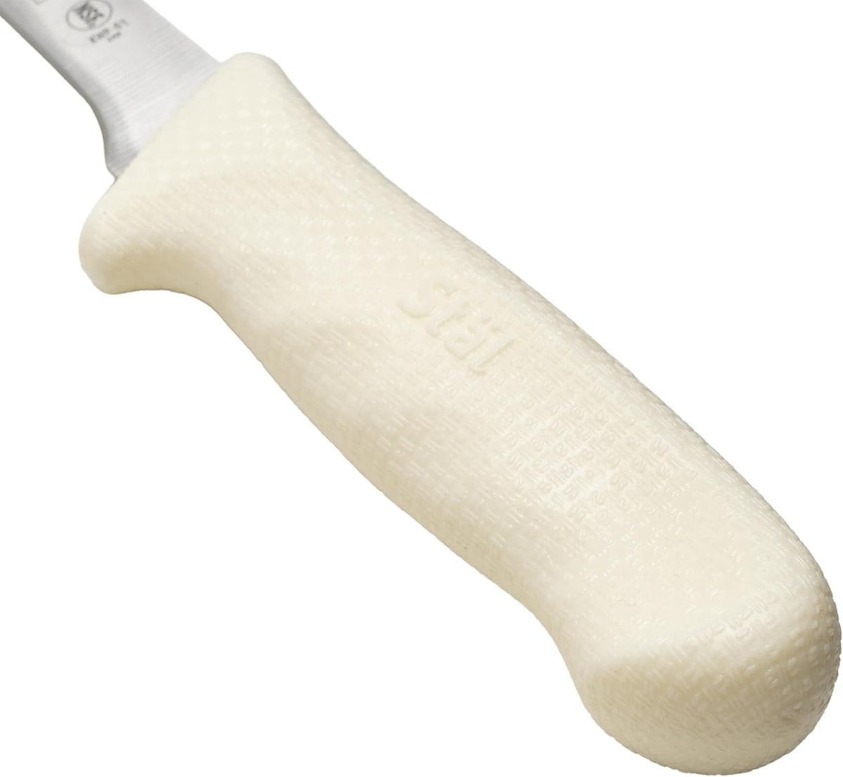 6" Red Plastic Boning Knife, Narrow Handle