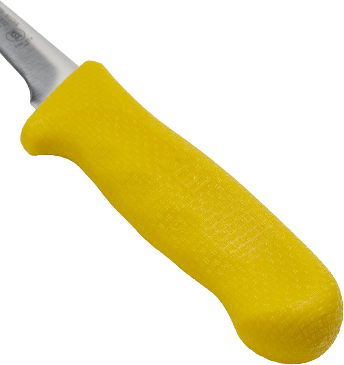 6" Red Plastic Boning Knife, Narrow Handle