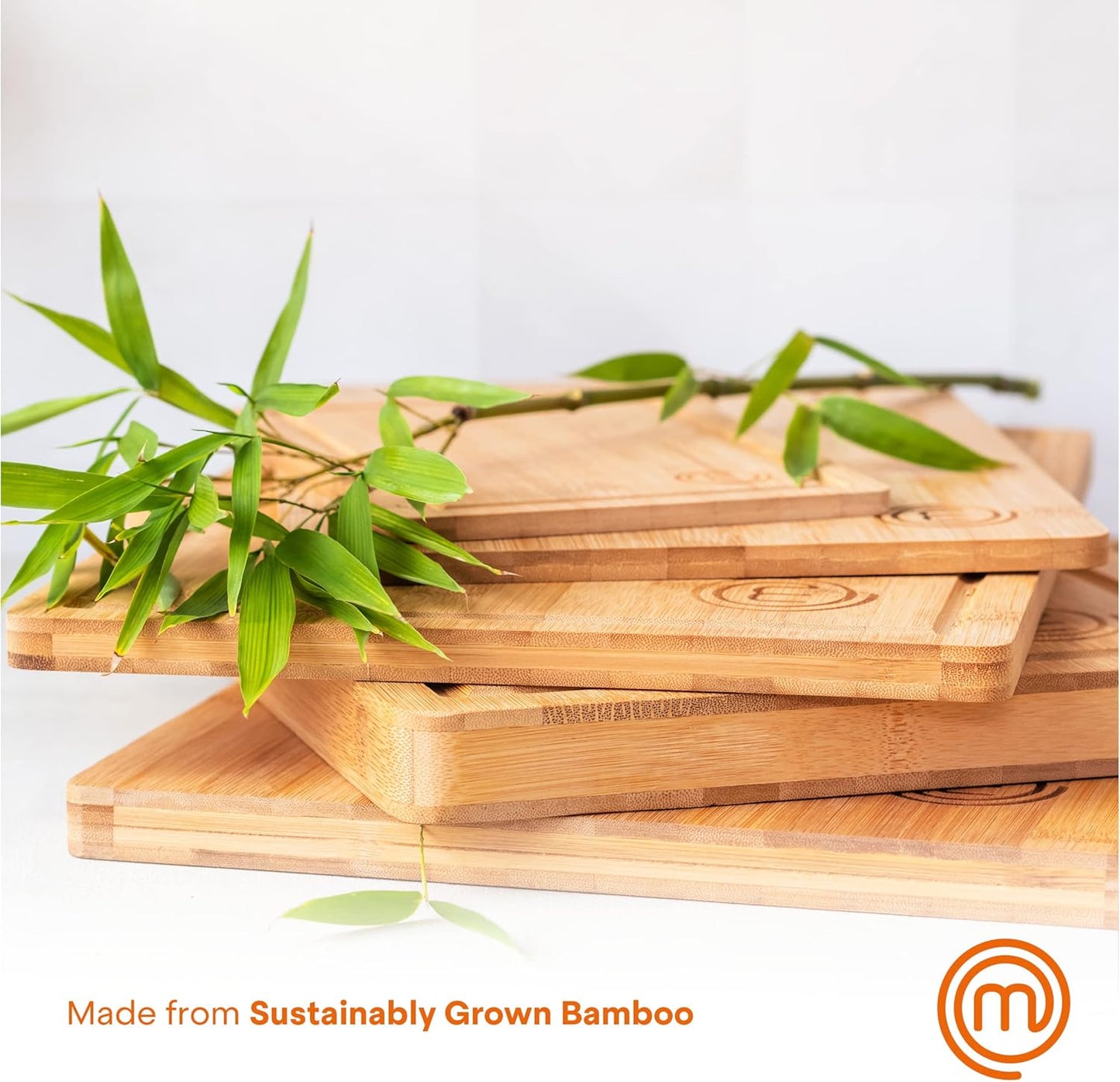 Bamboo Cutting Boards for Kitchen, Wooden Cutting Board Set of 3, Natural, Organic & Food Safe Surface, Reversible Large, Medium & Small Wooden Chopping Boards with Juice Grooves