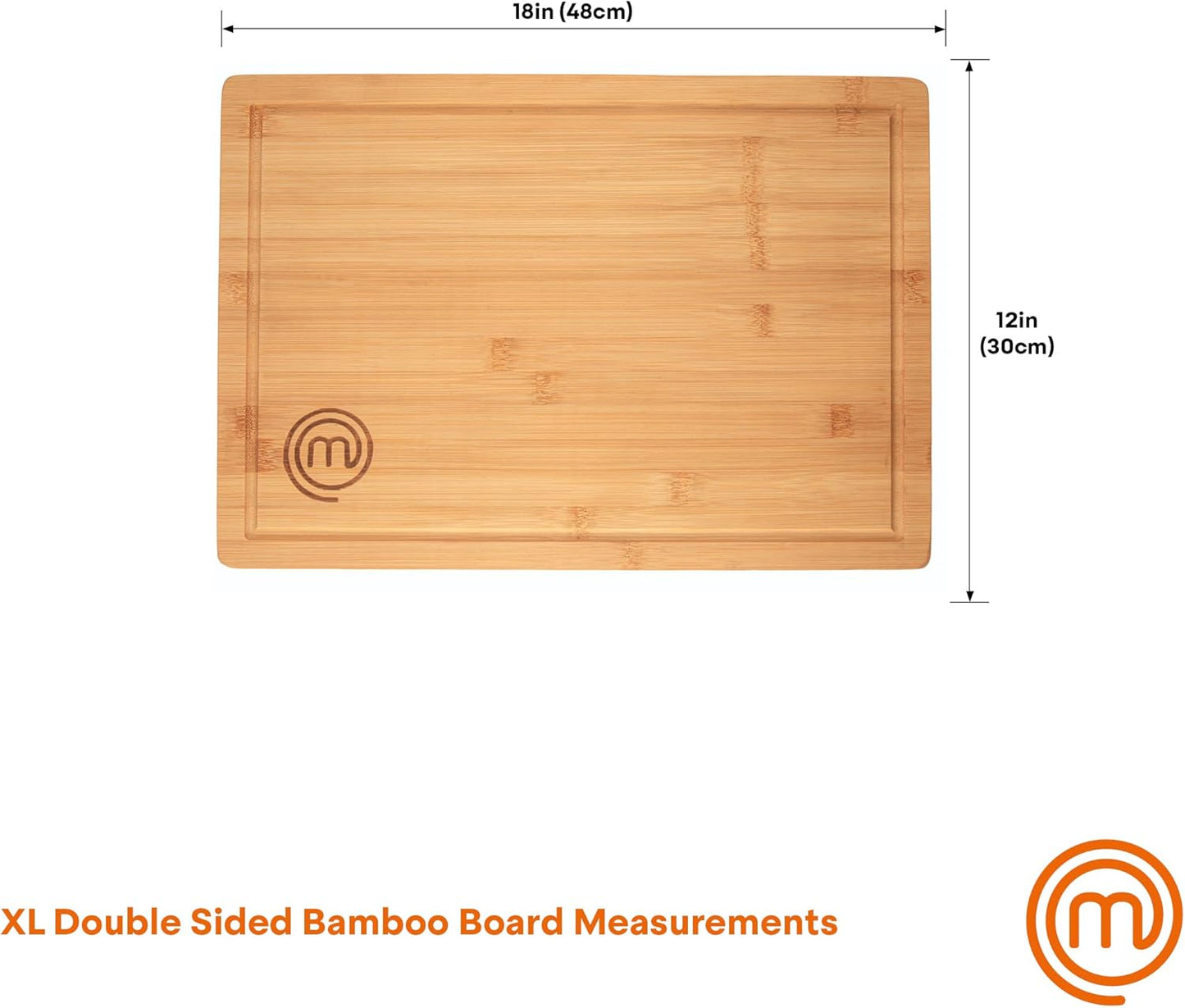 Bamboo Cutting Boards for Kitchen, Wooden Cutting Board Set of 3, Natural, Organic & Food Safe Surface, Reversible Large, Medium & Small Wooden Chopping Boards with Juice Grooves