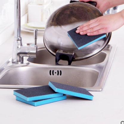 8 Pcs Magic Cleaning Sponges Multi-Use Heavy Duty Scrub Scouring Eraser Pads with Carborundum Non-Scratch Emery Cleaner for Kitchen, Bathroom, Pots, Pans, Sinks