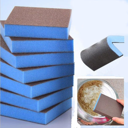 8 Pcs Magic Cleaning Sponges Multi-Use Heavy Duty Scrub Scouring Eraser Pads with Carborundum Non-Scratch Emery Cleaner for Kitchen, Bathroom, Pots, Pans, Sinks