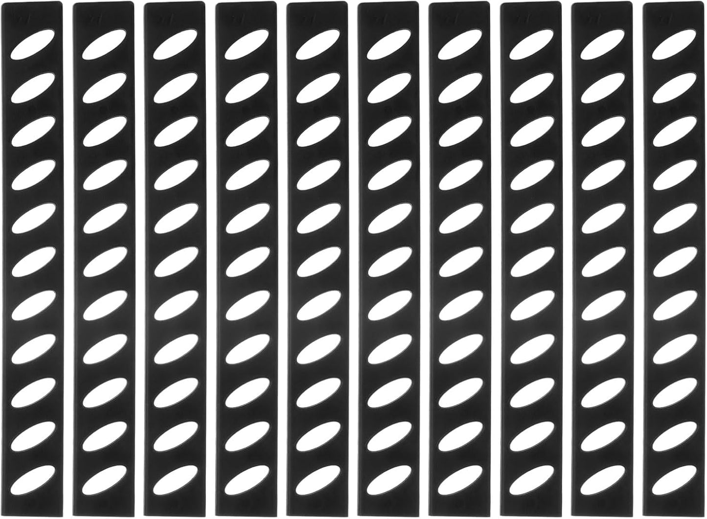 24Pcs Blade Edge Guards Knife Protector, 202x23.5x4.3mm Plastic Blade Edge Cover Sleeves Universal Knife Covers Knife Sheath for Kitchen, Black