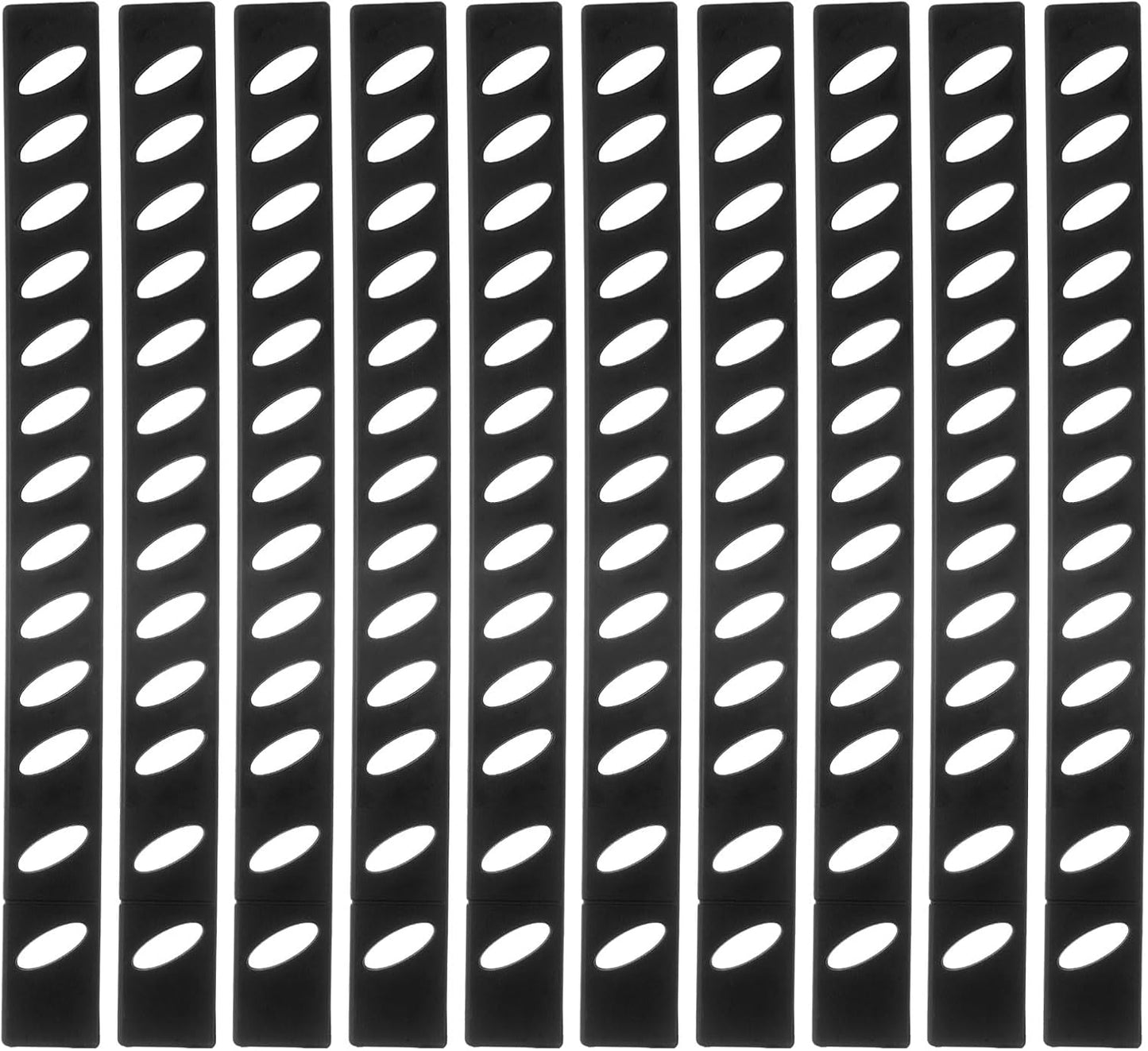 24Pcs Blade Edge Guards Knife Protector, 202x23.5x4.3mm Plastic Blade Edge Cover Sleeves Universal Knife Covers Knife Sheath for Kitchen, Black