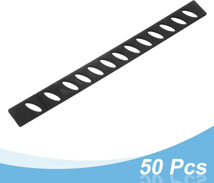 24Pcs Blade Edge Guards Knife Protector, 202x23.5x4.3mm Plastic Blade Edge Cover Sleeves Universal Knife Covers Knife Sheath for Kitchen, Black