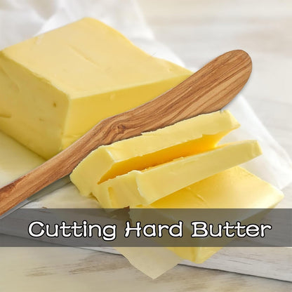 Olive Wood Butter Spreader,6.8 Inch Handmade Butter Knife Set of 3 | Olive wooden spreader for spreading butter, cheese, peanut butter on sandwiches, great for daily breakfast & camping meals.