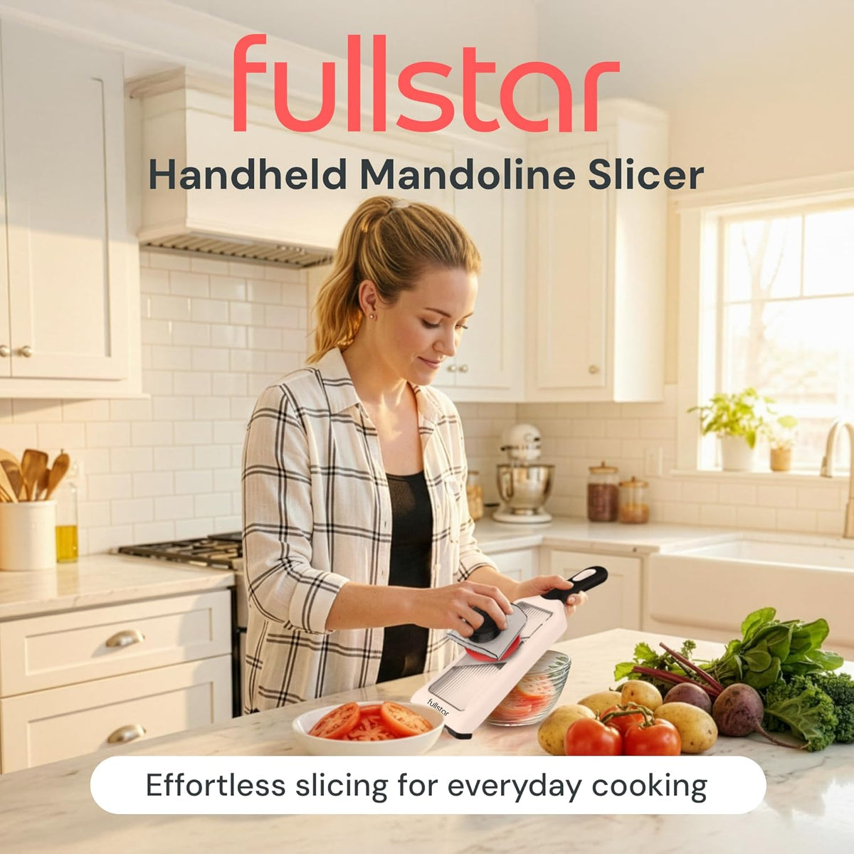 Handheld Mandoline Vegetable Slicer & Julienne Cutter