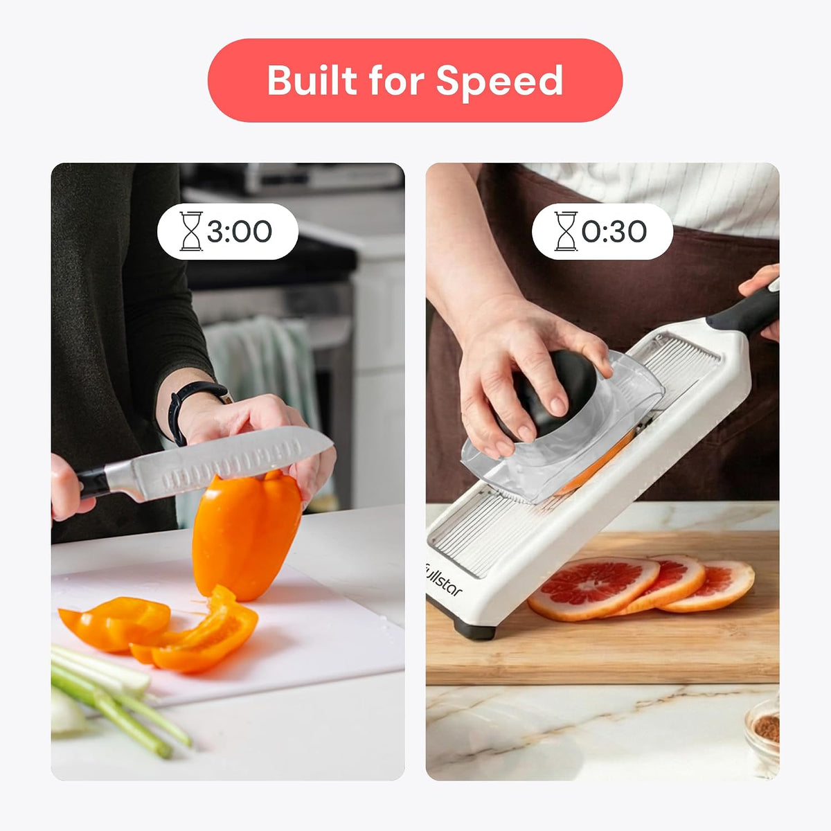 Handheld Mandoline Vegetable Slicer & Julienne Cutter