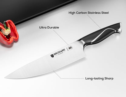 Kitchen Knife Set with Block and Sharpener, 15 Pcs Sharp Knives Set for Kitchen, Christmas, Stainless Steel Full Tang Knife Block Set, Ergonomic Handle Professional Chef Kitchen Knives Sets