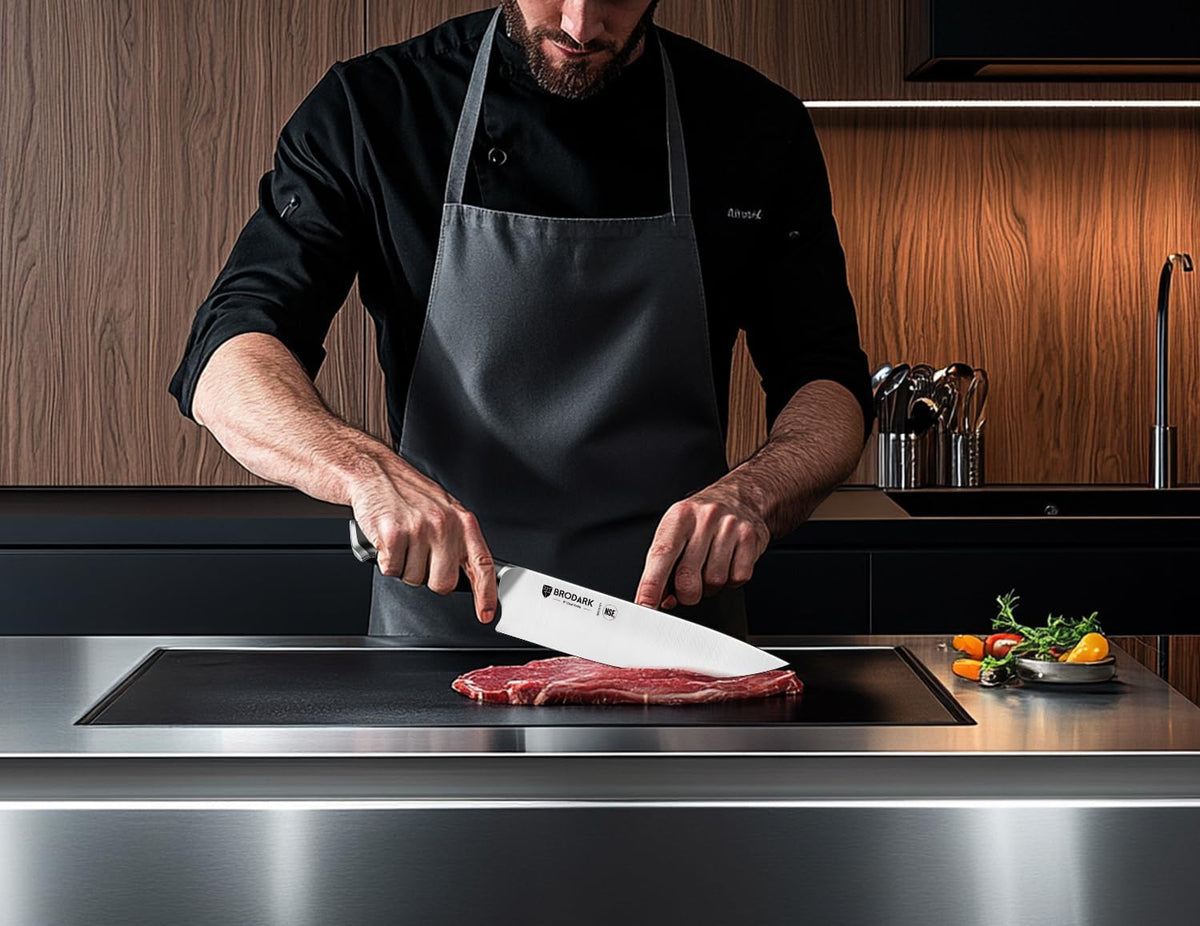 Kitchen Knife Set with Block and Sharpener, 15 Pcs Sharp Knives Set for Kitchen, Christmas, Stainless Steel Full Tang Knife Block Set, Ergonomic Handle Professional Chef Kitchen Knives Sets