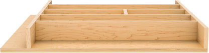 Natural Maple Right Size Utensil Insert Home Storage Kitchen Organizer 7 Compartment Drawer Accessory, 19-1/4" x 19-1/2", 4WUT-24SH-1