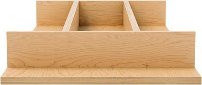 Natural Maple Right Size Utensil Insert Home Storage Kitchen Organizer 7 Compartment Drawer Accessory, 19-1/4" x 19-1/2", 4WUT-24SH-1