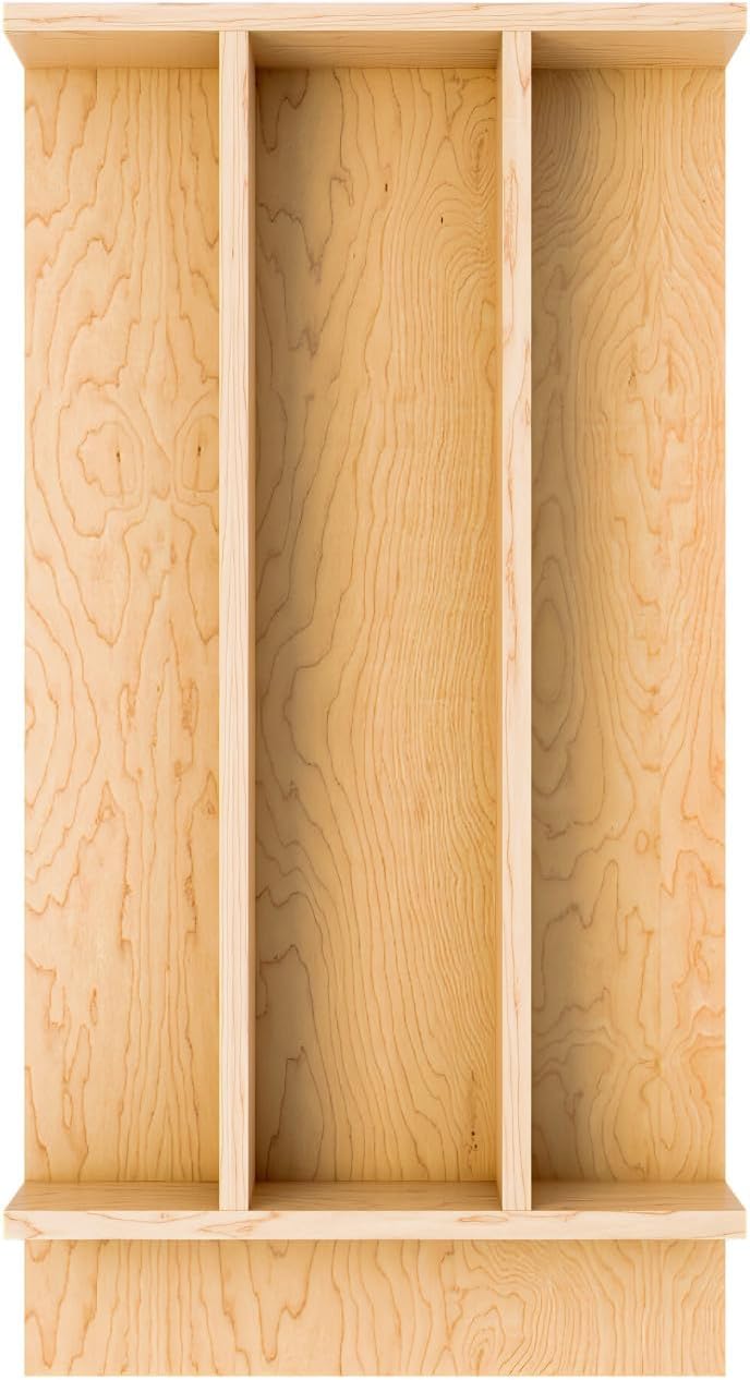 Natural Maple Right Size Utensil Insert Home Storage Kitchen Organizer 7 Compartment Drawer Accessory, 19-1/4" x 19-1/2", 4WUT-24SH-1