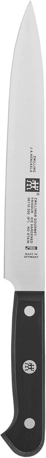 Gourmet 8-inch Razor-Sharp German Carving/Slicing Knife, Made in Company-Owned German Factory with Special Formula Steel perfected for almost 300 Years, Dishwasher Safe