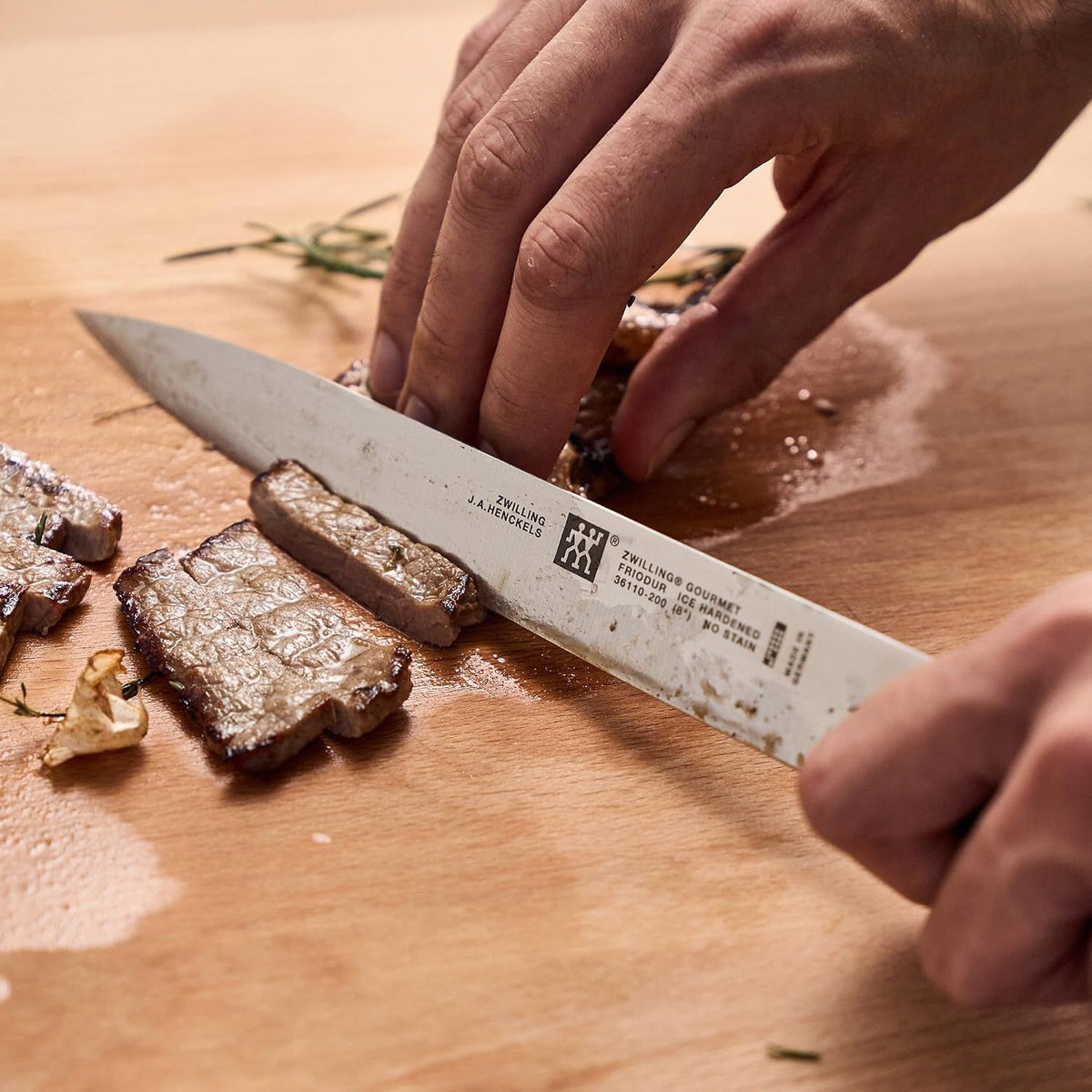 Gourmet 8-inch Razor-Sharp German Carving/Slicing Knife, Made in Company-Owned German Factory with Special Formula Steel perfected for almost 300 Years, Dishwasher Safe