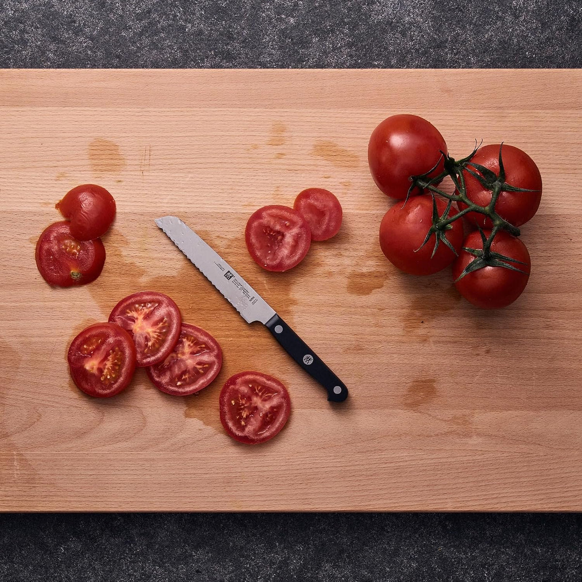 Gourmet 8-inch Razor-Sharp German Carving/Slicing Knife, Made in Company-Owned German Factory with Special Formula Steel perfected for almost 300 Years, Dishwasher Safe