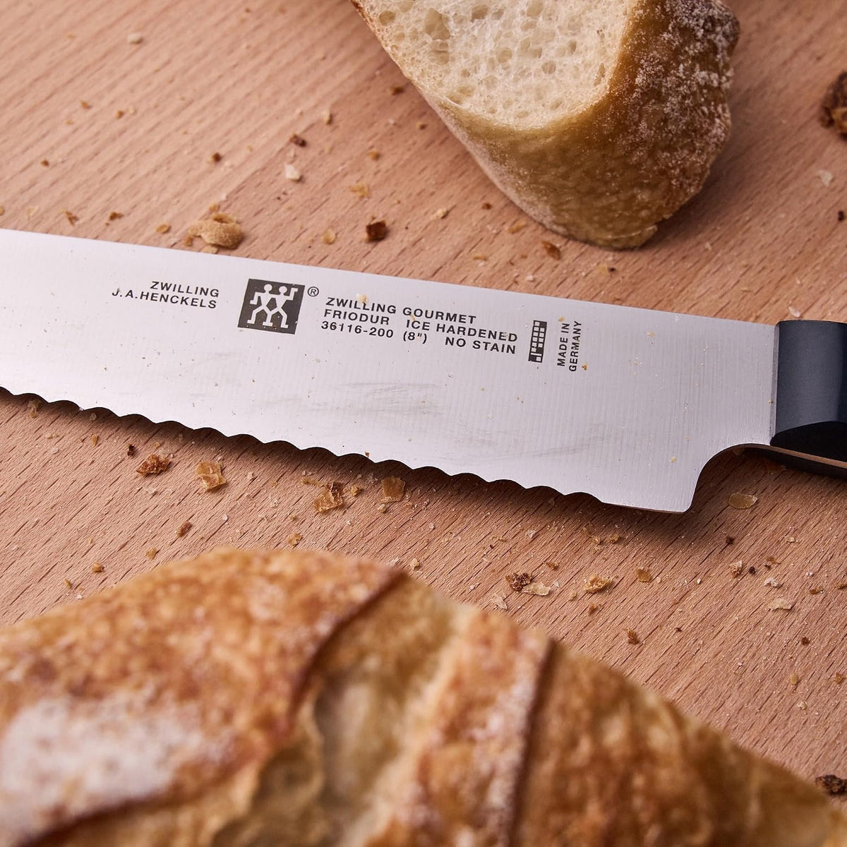 Gourmet 8-inch Razor-Sharp German Carving/Slicing Knife, Made in Company-Owned German Factory with Special Formula Steel perfected for almost 300 Years, Dishwasher Safe