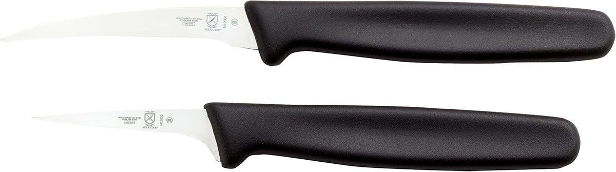 Thai Fruit Carving Knife Set, 2 Inch & 2.5 Inch, Black Handles