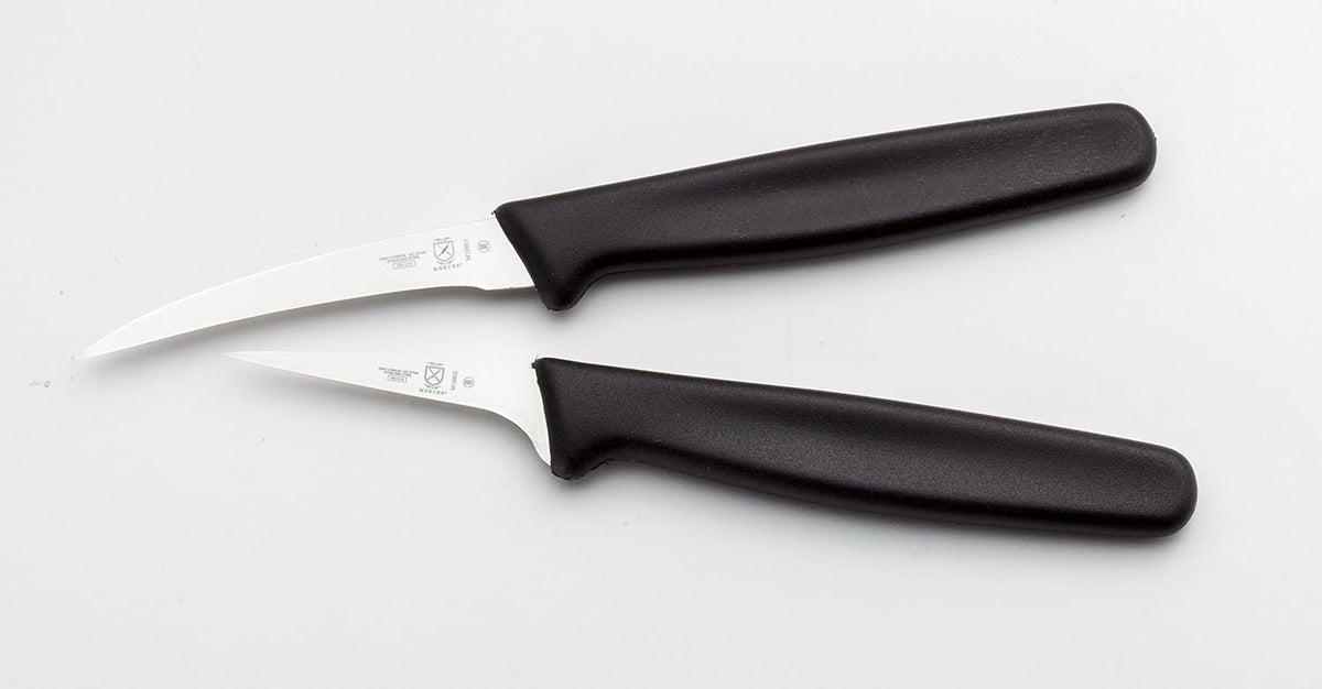 Thai Fruit Carving Knife Set, 2 Inch & 2.5 Inch, Black Handles