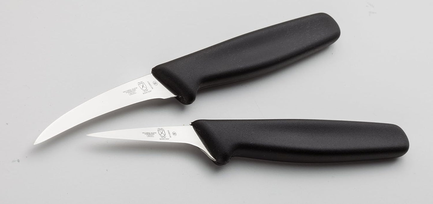 Thai Fruit Carving Knife Set, 2 Inch & 2.5 Inch, Black Handles