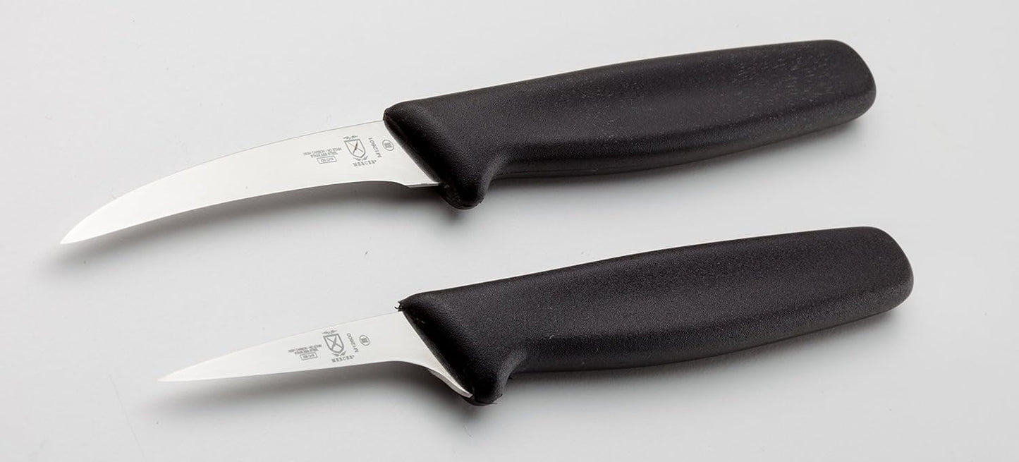 Thai Fruit Carving Knife Set, 2 Inch & 2.5 Inch, Black Handles