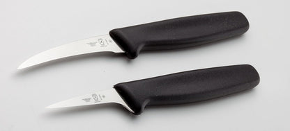 Thai Fruit Carving Knife Set, 2 Inch & 2.5 Inch, Black Handles
