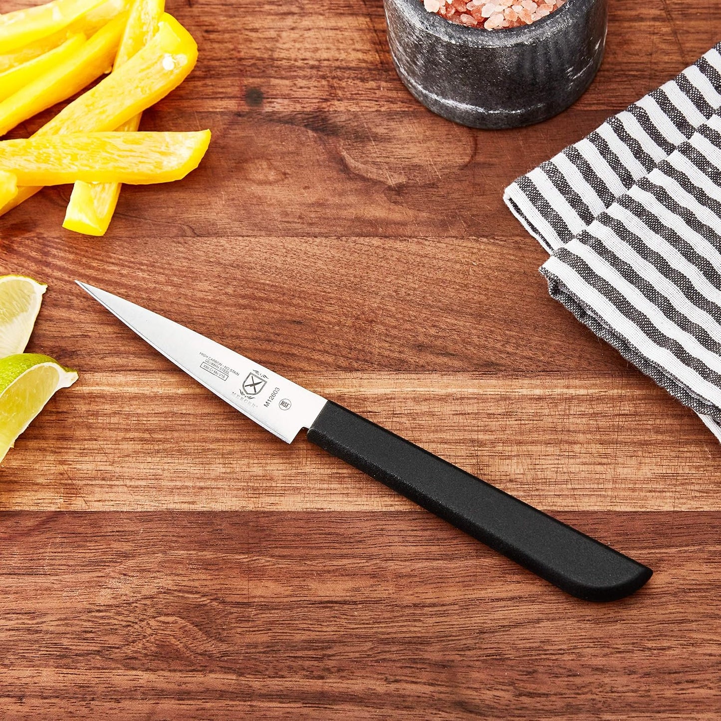 Thai Fruit Carving Knife Set, 2 Inch & 2.5 Inch, Black Handles