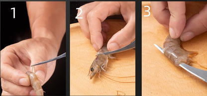 Fish Scale Knife Cut Scrape Dig 3-in-1Tool, Stainless Steel Peelers Scraping Boning Filleting Stainless Steel Shrimp Whisker Peeler Tool, 5 in 1 Multifunctional Shrimp Line Fish Maw Knife 2Pack