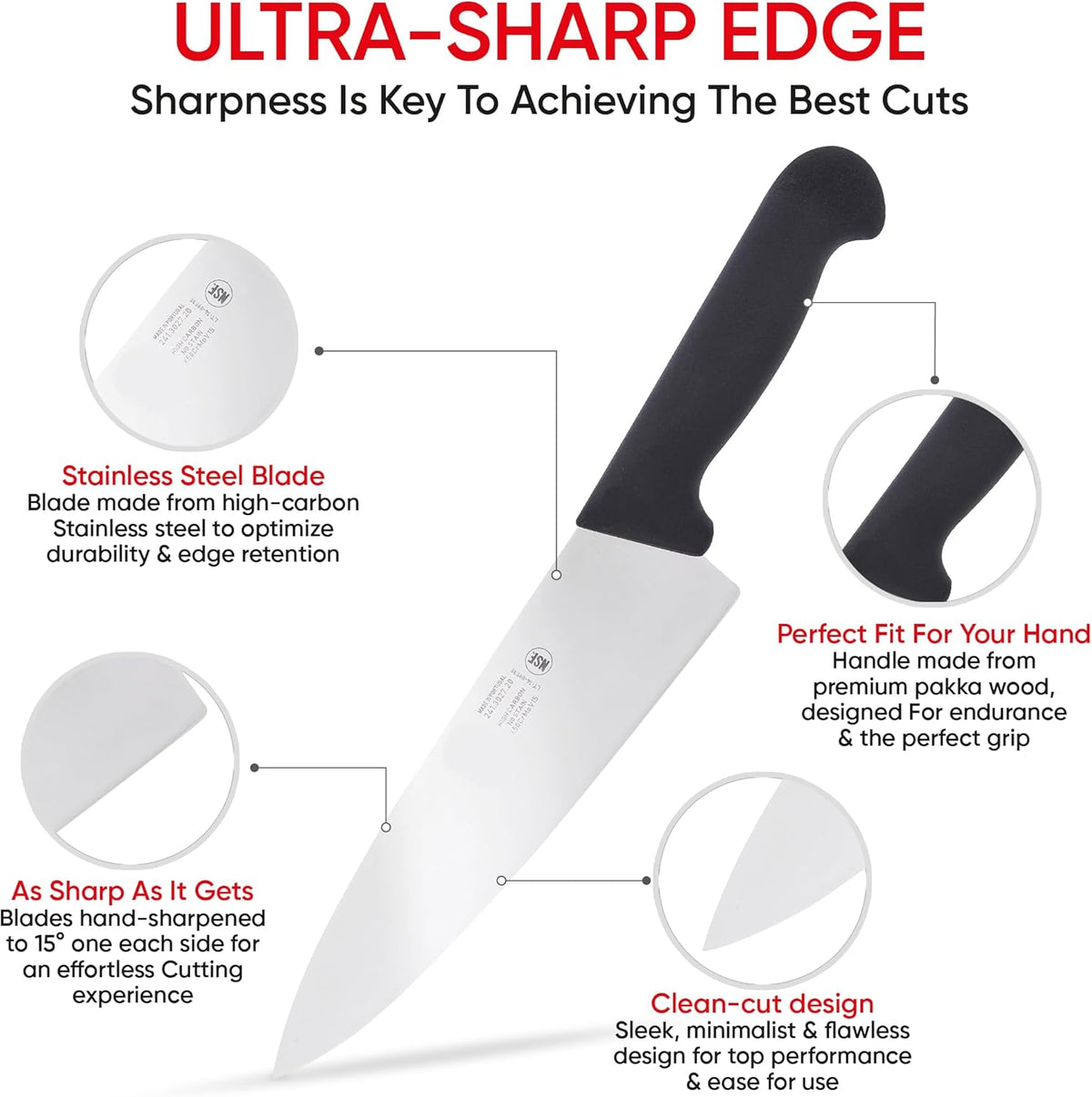 12-inch Blade Granton Edge, Turkey, Salmon, ham Slicer, Meat Slicing Knife. NSF Approved, Best Knife to Slice Large Roast and Whole Turkey.