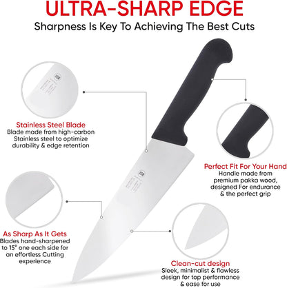 12-inch Blade Granton Edge, Turkey, Salmon, ham Slicer, Meat Slicing Knife. NSF Approved, Best Knife to Slice Large Roast and Whole Turkey.